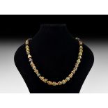 Western Asiatic Yemeni Banded Bead Necklace