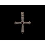 Byzantine Silver Cross Pendant