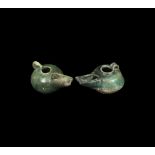 Islamic Glazed Oil Lamp Group