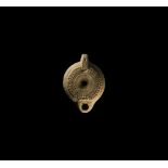 Roman Oil Lamp with Maker's Mark