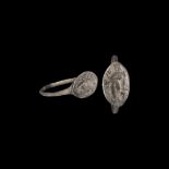 Roman Silver Ring with Advancing Female