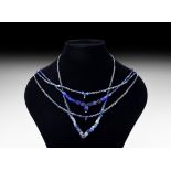 Roman Blue Glass Bead Necklace String Group