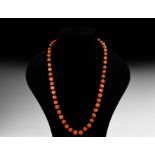 Islamic Carnelian Bead Necklace