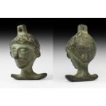 Roman Steelyard Weight with Bust