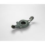 Roman Oil Lamp with Eagle Handle