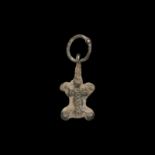Byzantine Silver Pendant with Cross
