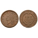 USA - Not One Cent - 1863 - Civil War Token Cent