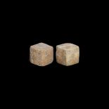 Roman Bone Dice Pair