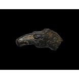 Roman Horse Head Statue Fragment