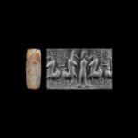 Western Asiatic Cylinder Seal with Contest Scene