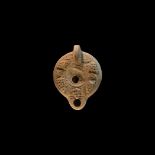 Roman Oil Lamp with Grape Bunches