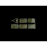Roman Military Belt Plate Set with Buckle