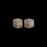 Roman Bone Dice Pair