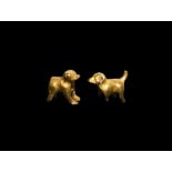 Roman Gold Animal Amulet Pair