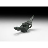 Roman Bronze Oil Lamp