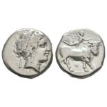 Neapolis - Man-Headed Bull Didrachm