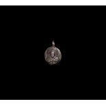 Post Medieval Silver Pendant with St John