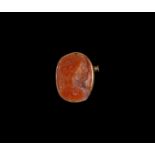 Post Medieval Cameo Gemstone in Gold Brooch