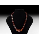 Vintage Carnelian Bead Necklace