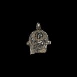 Byzantine Silver Pendant with Angel