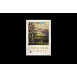 Vintage Rowland Hilder 'Come to Britain for Golf' Poster