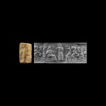 Western Asiatic Cylinder Seal with Figural Frieze