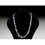 Natural History - Blue Agate Bead Necklace String