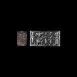 Western Asiatic Cylinder Seal with Presentation Scene