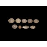 Western Asiatic Facetted Rock Crystal Bead Group