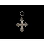 Byzantine Silver Cross Pendant