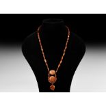 Roman and Other Carnelian Bead Necklace