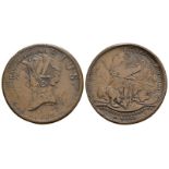 USA - 'St Patrick's Farthing' struck over Dassier Carius Marius Medallion