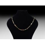 Western Asiatic Banded Agate Bead Necklace