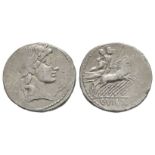 C. Vibius C. f. Pansa - Quadriga Denarius