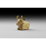 Western Asiatic Bull Statuette with Gold Horns