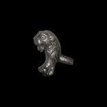 Roman Silver Lion's Head Casket Foot