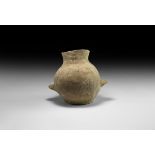 Western Asiatic Trans-Jordan Jar with Ledge Handles