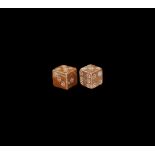 Roman Bone Dice Pair