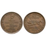 USA - Running Boar - 1834 - Hard Times Token Cent