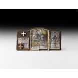 Post Medieval Nacre Icon Triptych