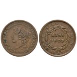 USA - Mint Drop - 1841 - Hard Times Token Cent