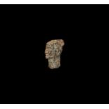 Roman Lead Finial with Face