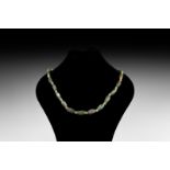 Natural History - Green Agate Bead Necklace