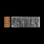 Western Asiatic Syro-Cappadocian Cylinder Seal with Contest Scenes