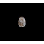 Post Medieval Agate Intaglio with Mary Theotokos