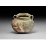 Bronze Age Rib Decorated Two-Handled Jar