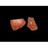 Roman Samian Ware Fragment Group