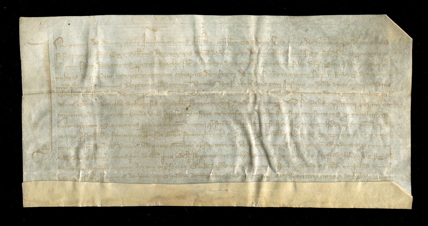 DOCUMENTS. A Charles IV of France manuscript document on vellum dated 29 April 1324, relating to a - Image 6 of 6