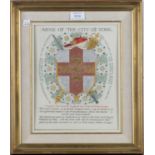 CALLIGRAPHY. An illuminated vellum leaf by Thomas W. Swindlehurst with the Arms of the City of