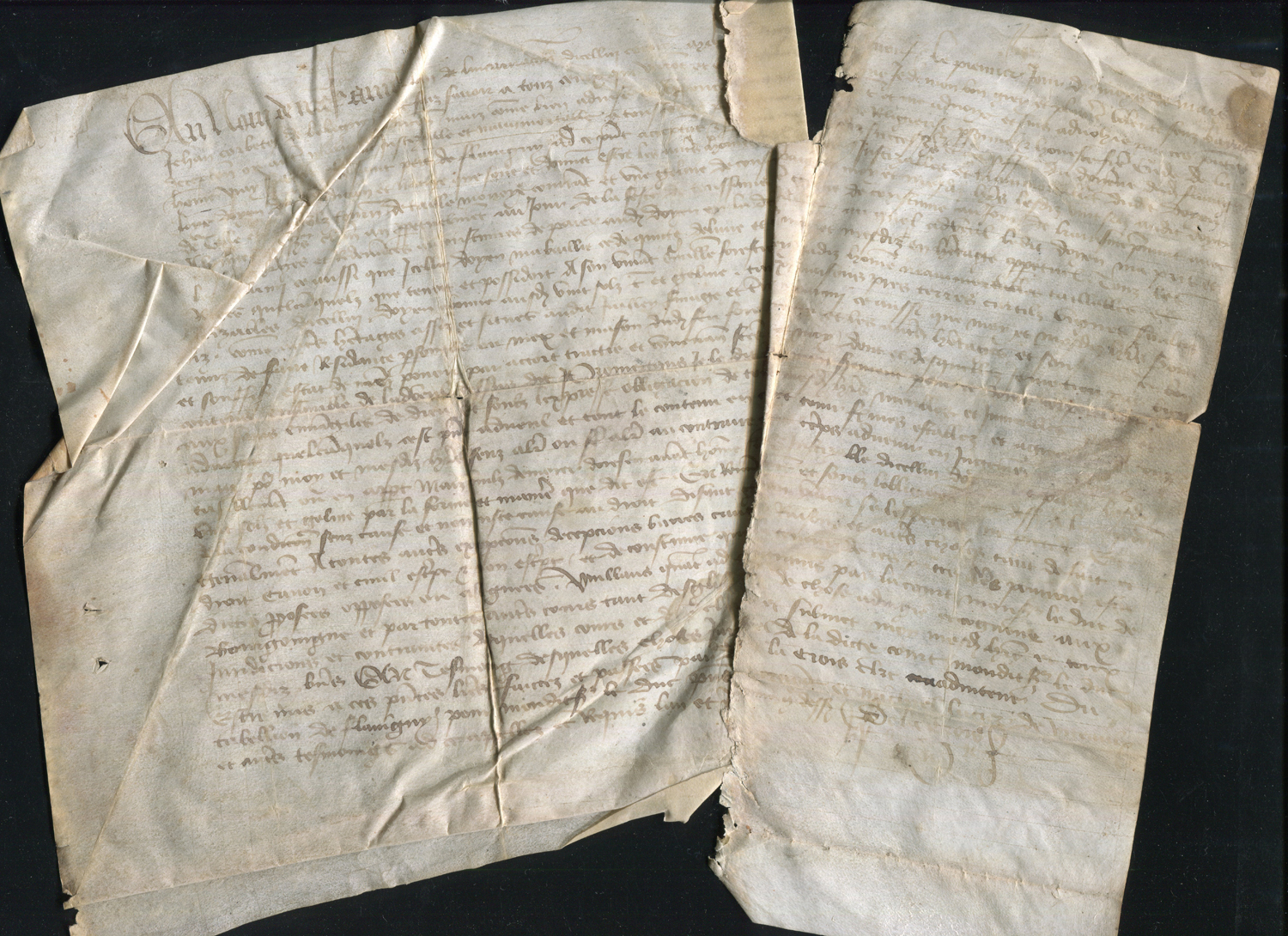 DOCUMENTS. A Louis XI of France manuscript document on vellum dated 2 November 1478, concerning - Image 9 of 10